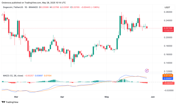 Dogecoin показывает признаки изменения тенденции с помощью этого ключевого графика