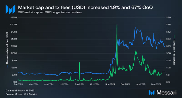 Отчёт Messari: XRP обгоняет рынок по капитализации и росту сети